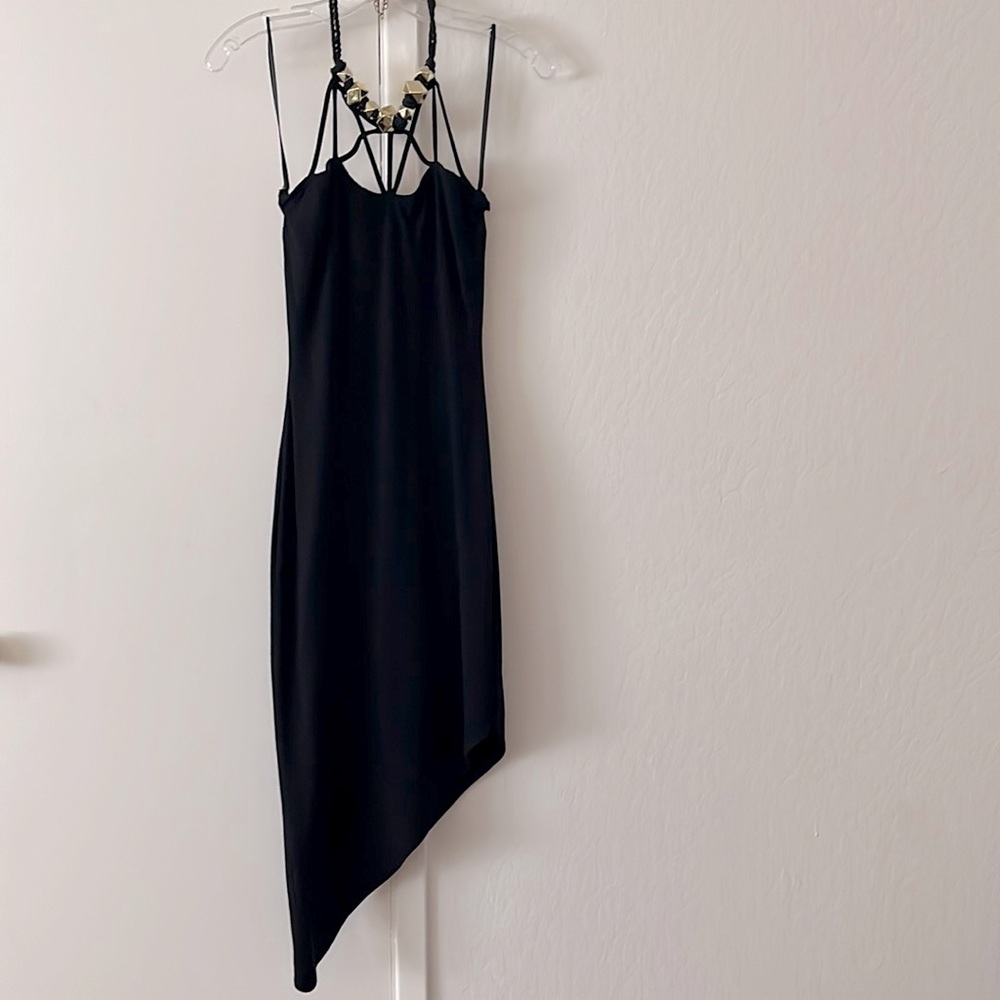 Black asymmetric dress